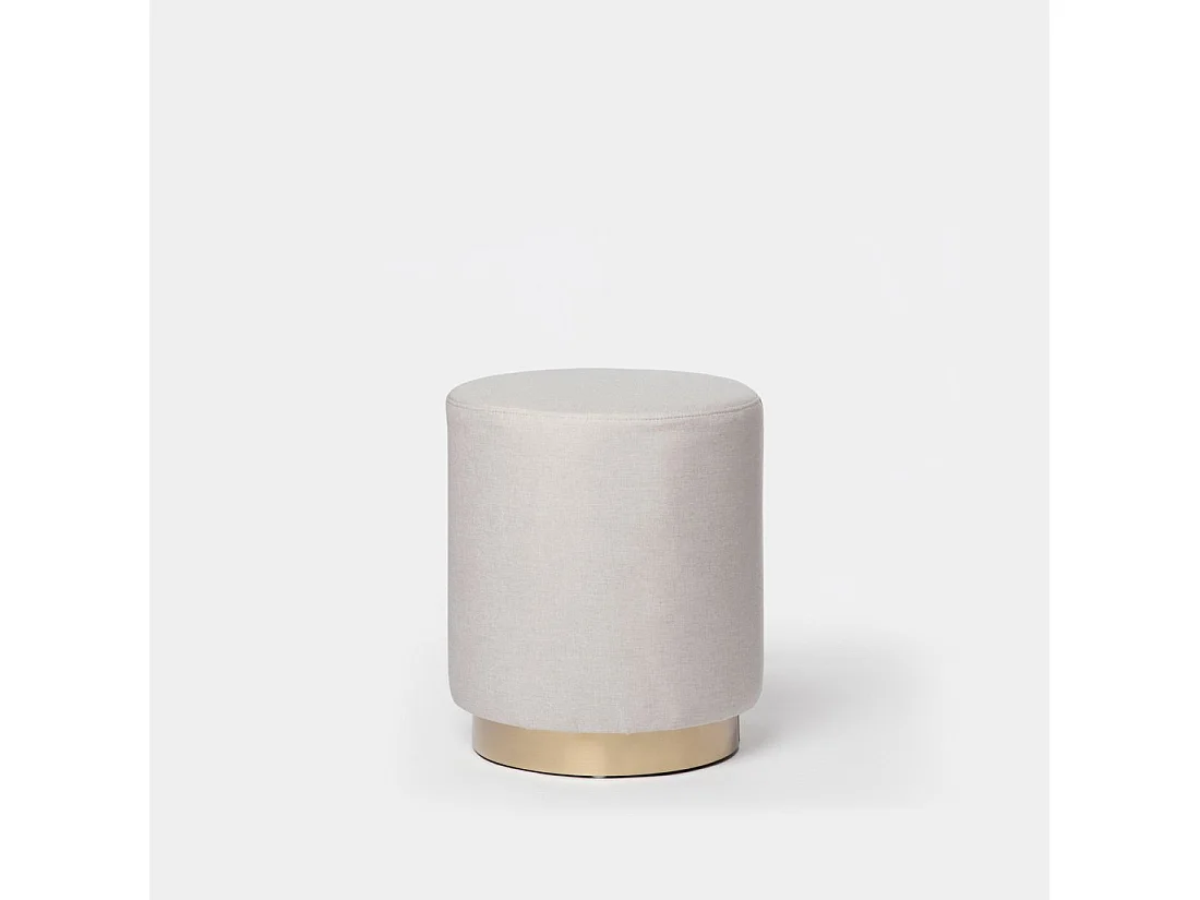Pouf en tissu beige 36x40 cm-Fani