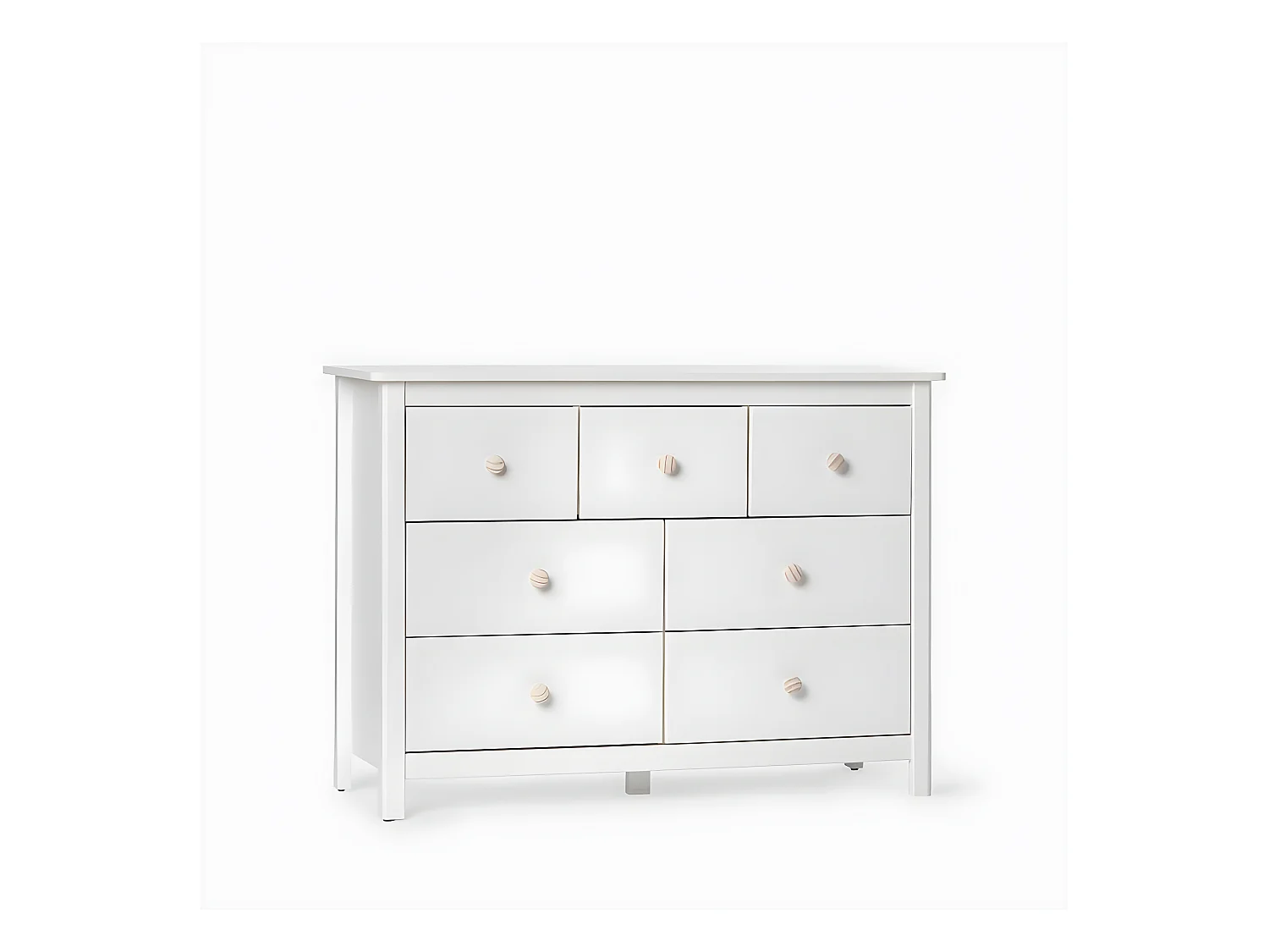 Commode en laqué blanc 110x80 cm-Eloise