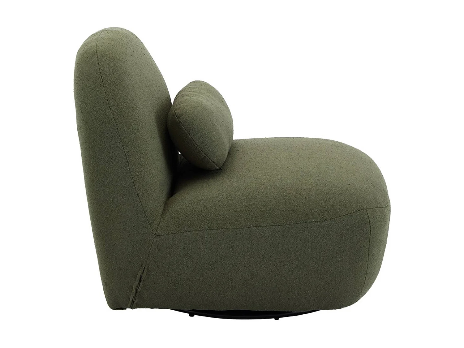 Silla giratoria 360° borreguito texturizada kaki oscuro