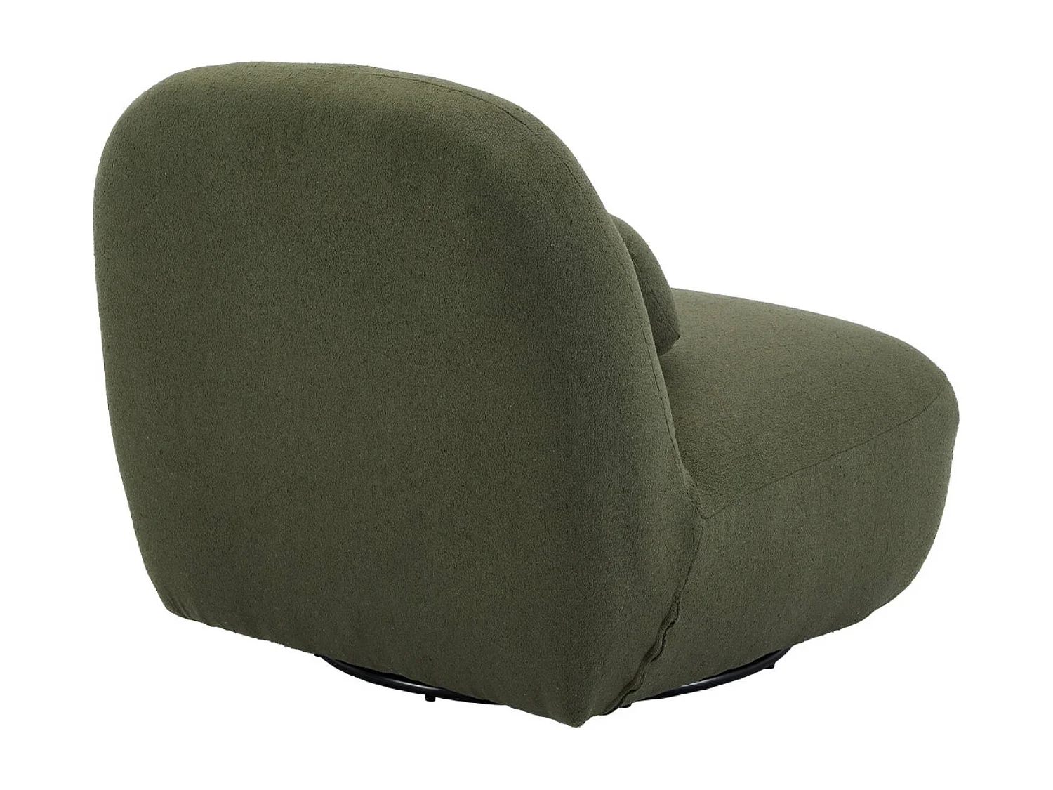 Silla giratoria 360° borreguito texturizada kaki oscuro