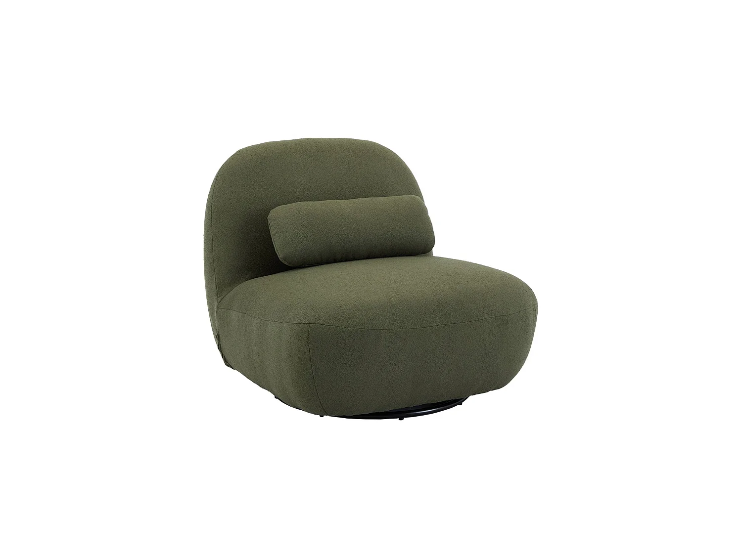 Silla giratoria 360° borreguito texturizada caqui oscuro