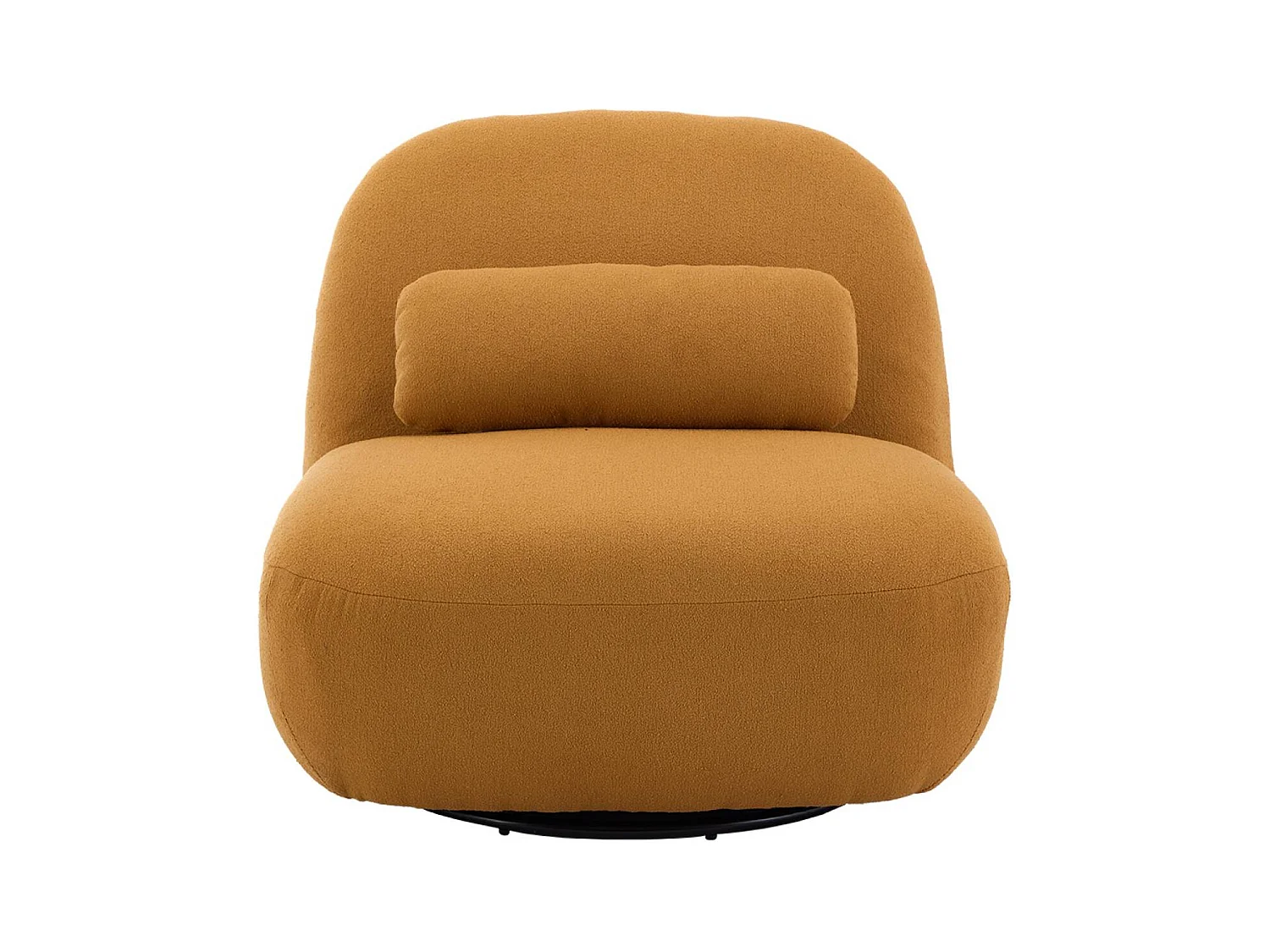 Silla giratoria 360° borreguito texturizada mostaza