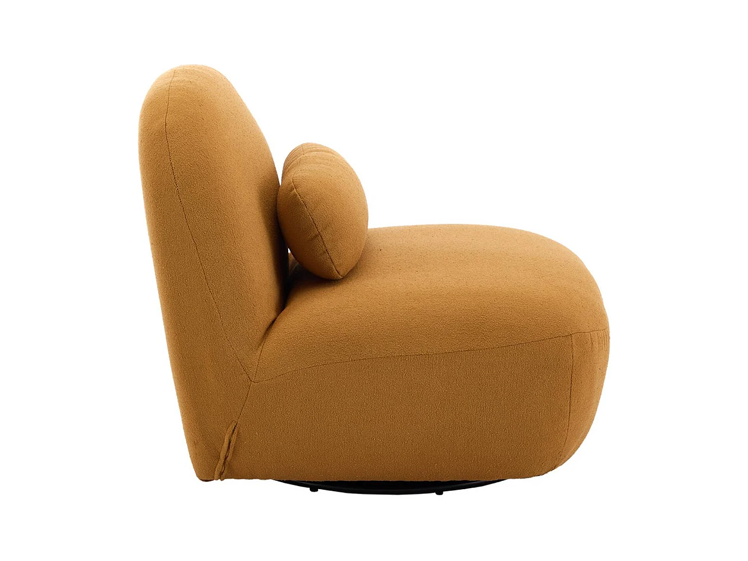 Silla giratoria 360° borreguito texturizada mostaza