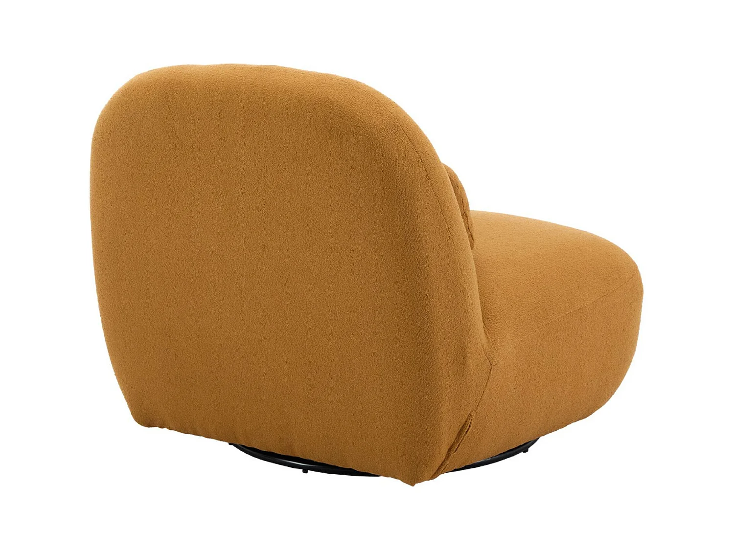 Silla giratoria 360° borreguito texturizada mostaza