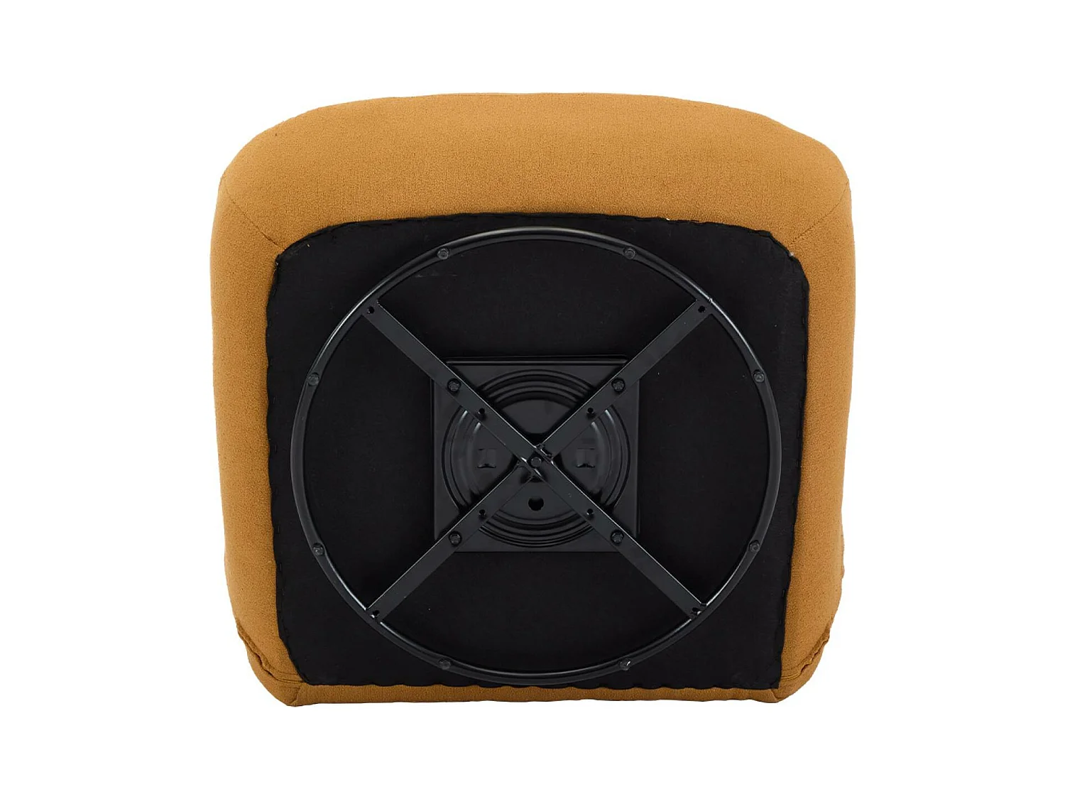 Silla giratoria 360° borreguito texturizada mostaza