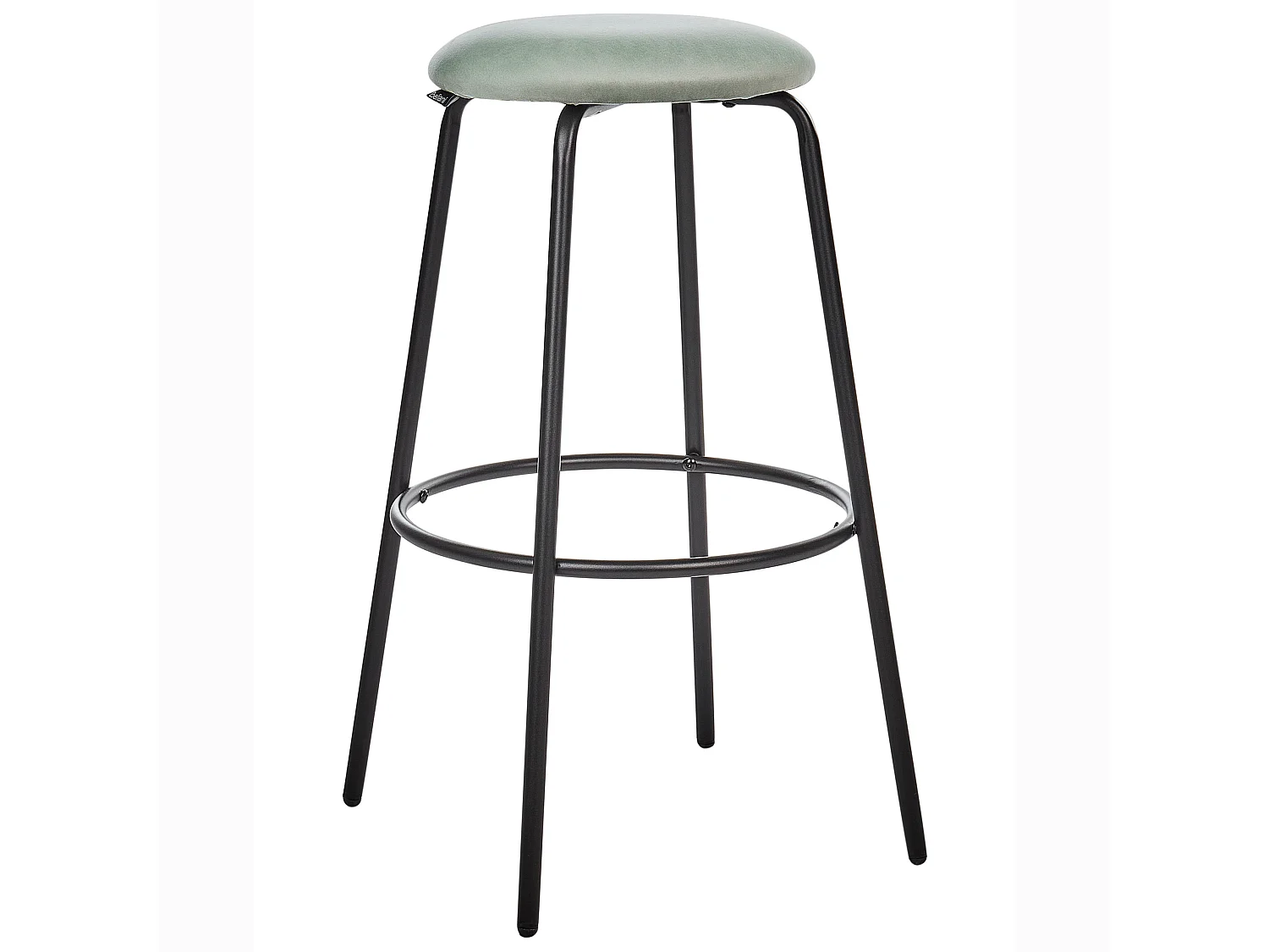 Lot de 2 tabourets de bar MORTON Velours Vert menthe