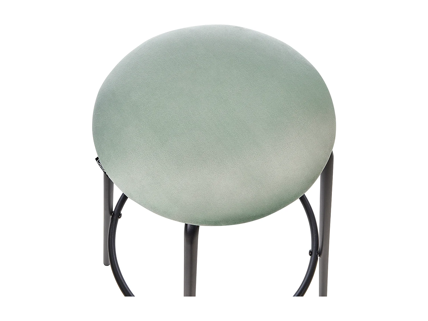 Lot de 2 tabourets de bar MORTON Velours Vert menthe