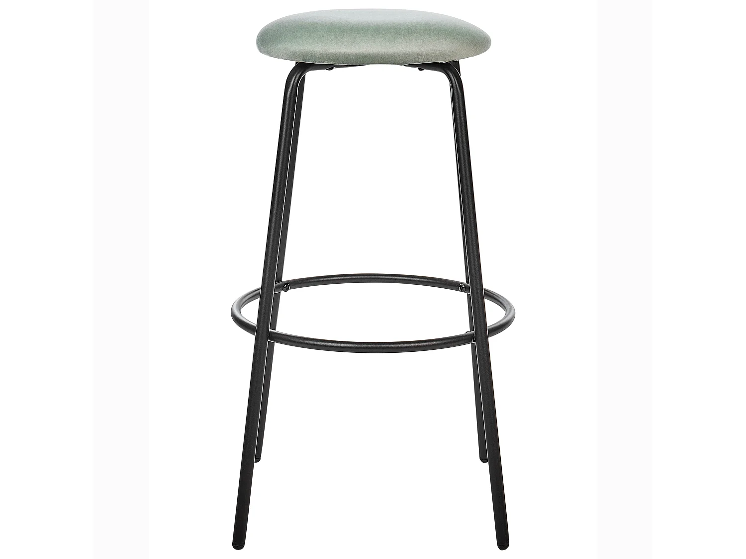 Lot de 2 tabourets de bar MORTON Velours Vert menthe