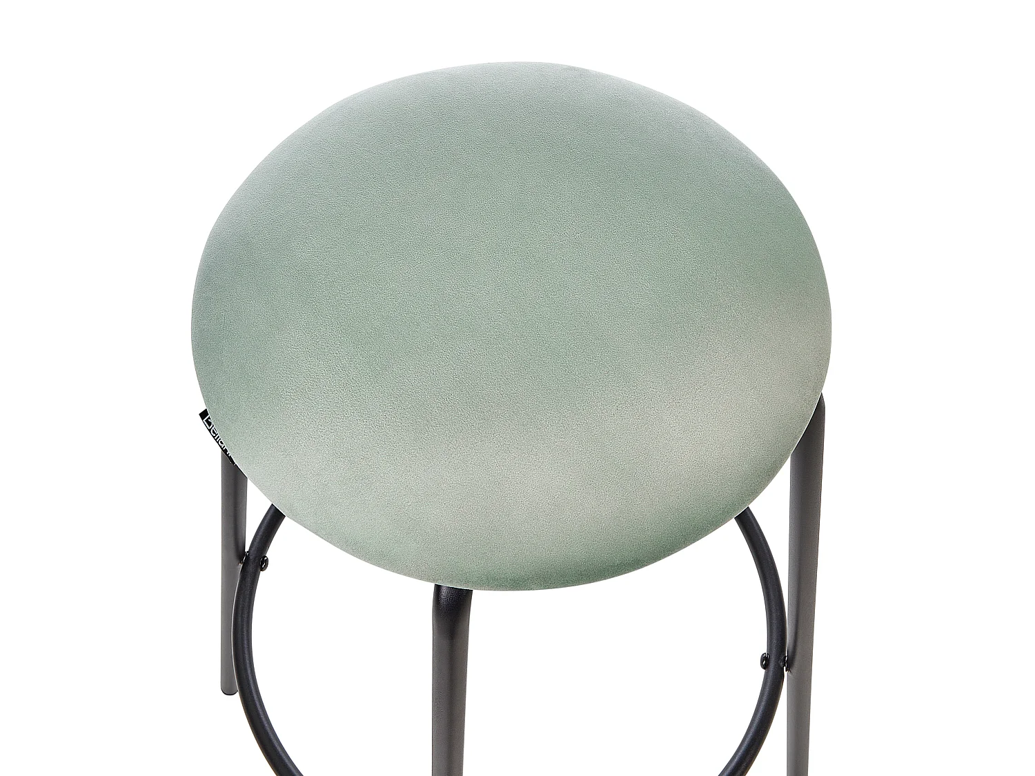 Lot de 2 tabourets de bar MORTON Velours Vert menthe
