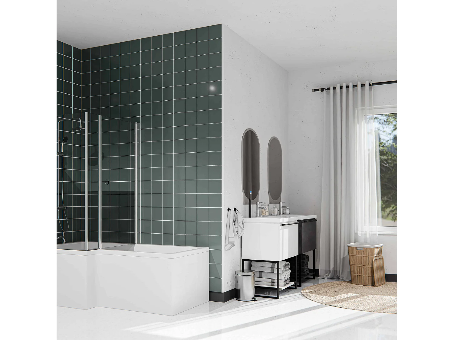 Quart de Rond PVC Cellulaire - Longueur 1 m - Blanc