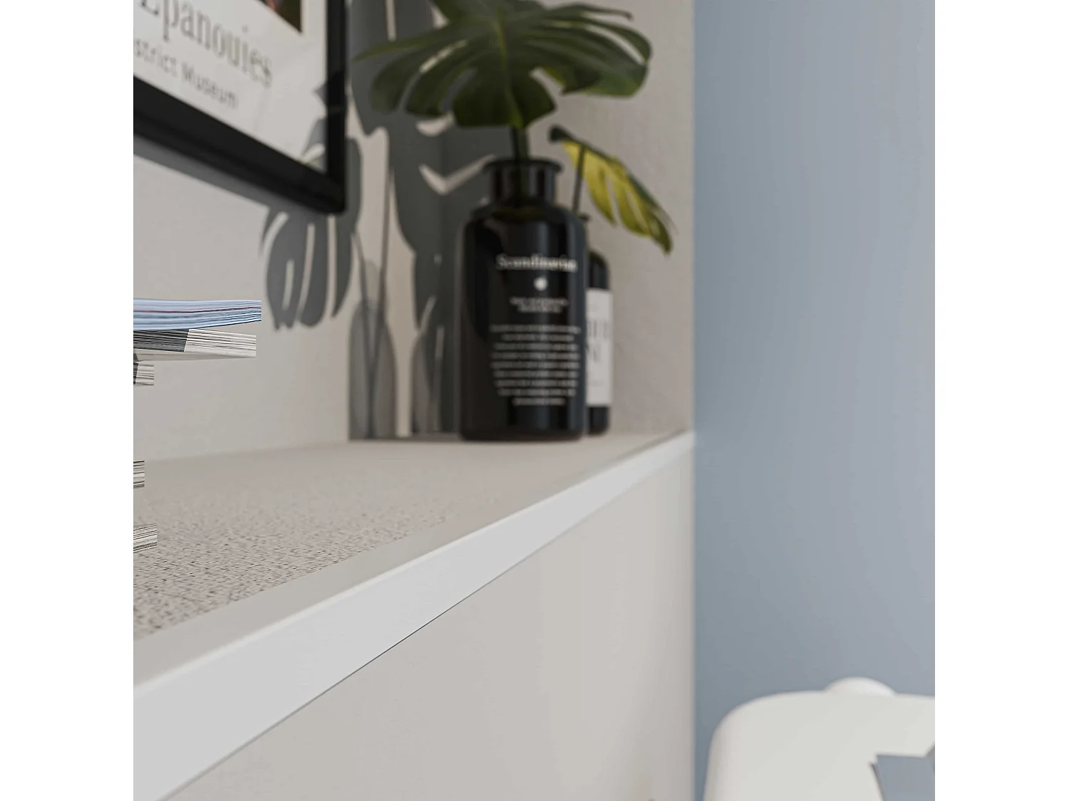 Cornière PVC - Longueur 1 m - Blanc - 1.5 x 1.5 cm