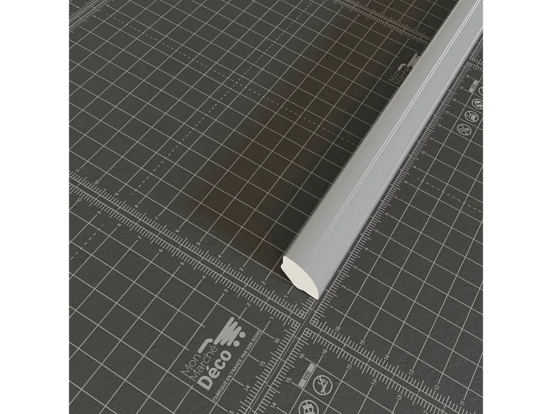 Quart de Rond PVC Cellulaire - Longueur 1 m - Gris