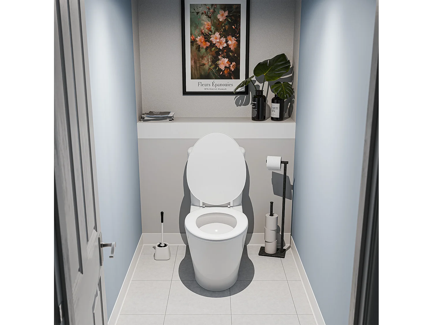 Cornière Inégale PVC 2.60 m - Blanc - 5 x 12 cm, À l'unité