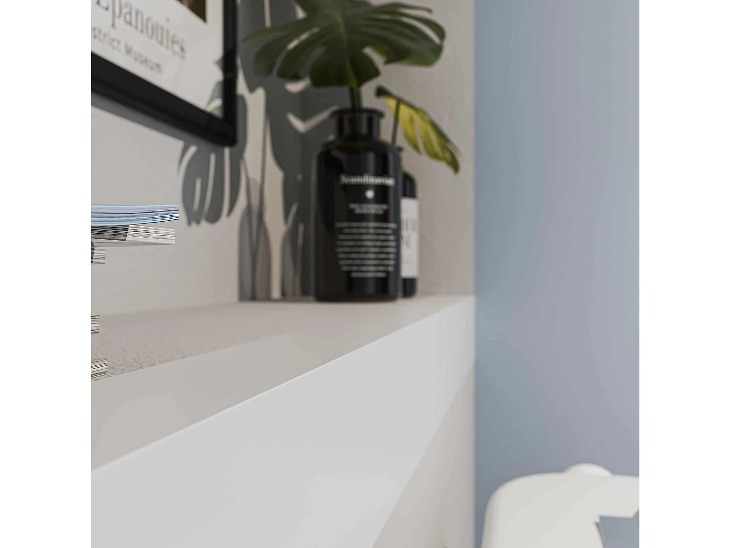 Cornière Inégale PVC 2.60 m - Blanc - 6 x 10 cm, À l'unité