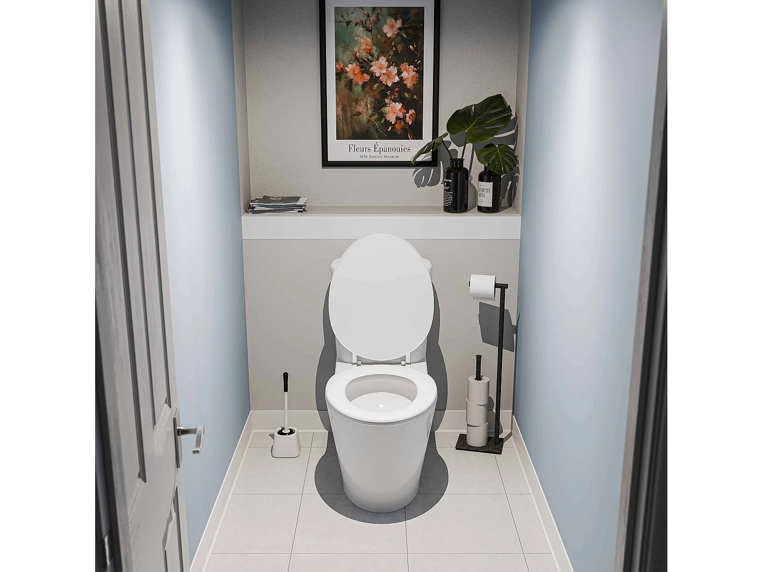 Cornière Inégale PVC 2.60 m - Blanc - 6 x 10 cm, À l'unité