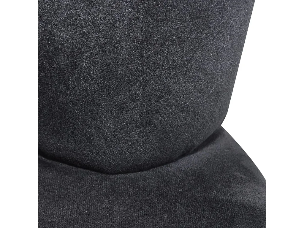 Chaise en forme de main noir velours