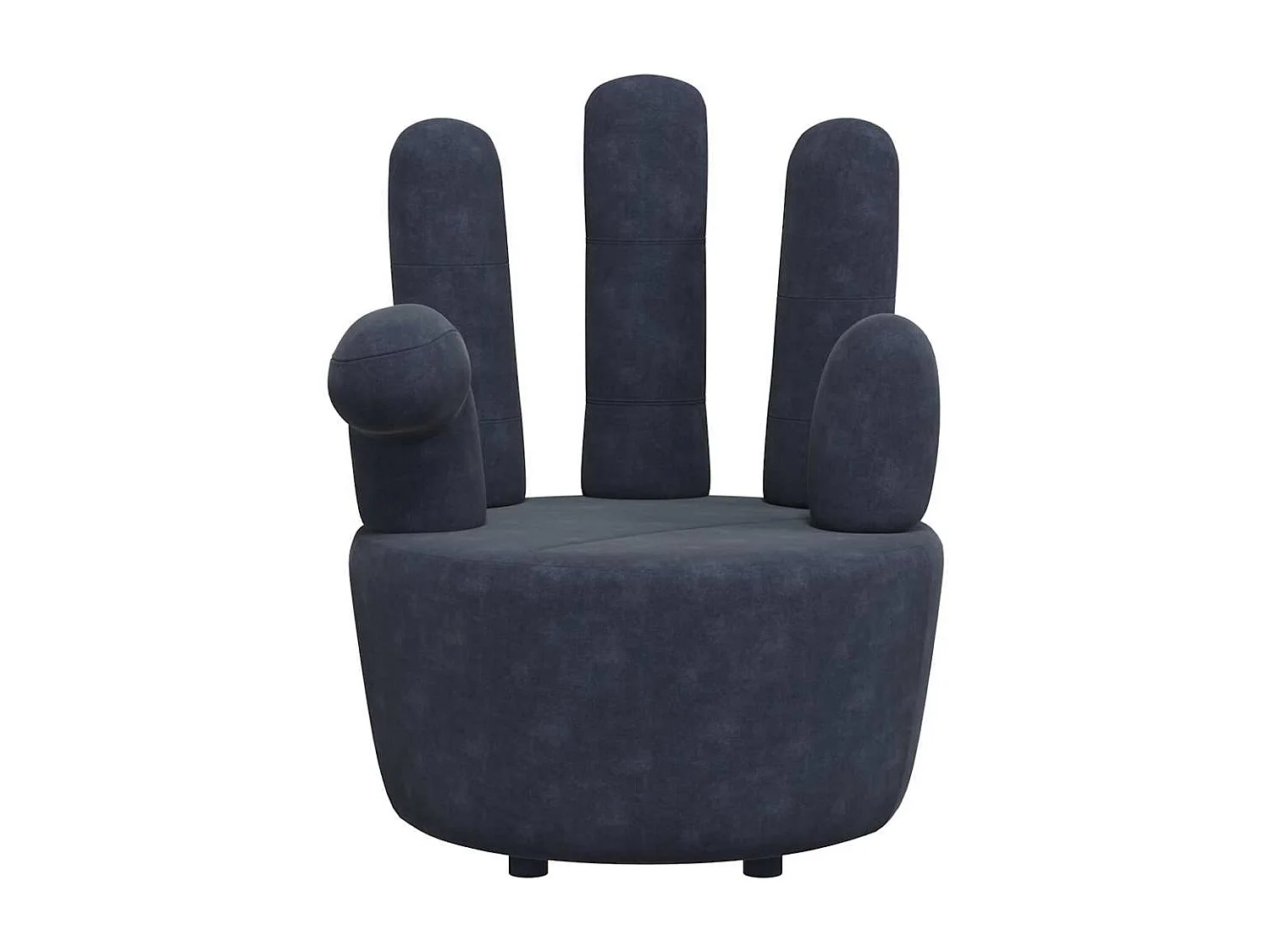 Chaise en forme de main noir velours