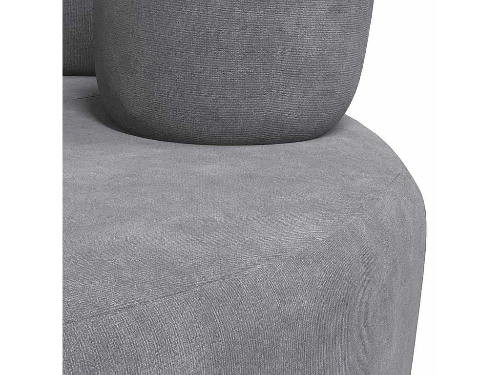 Chaise en forme de main gris velours