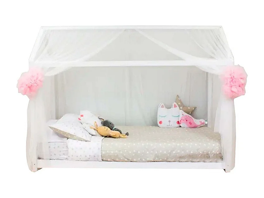 Ciel de lit pour Swayer et Montessori tulle blanc 200x167cm