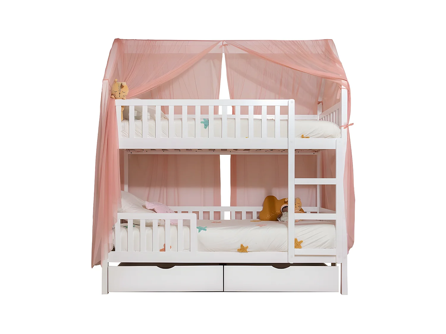 Techo para Litera Sawyer Tul rosa viejo 201x201x97cm