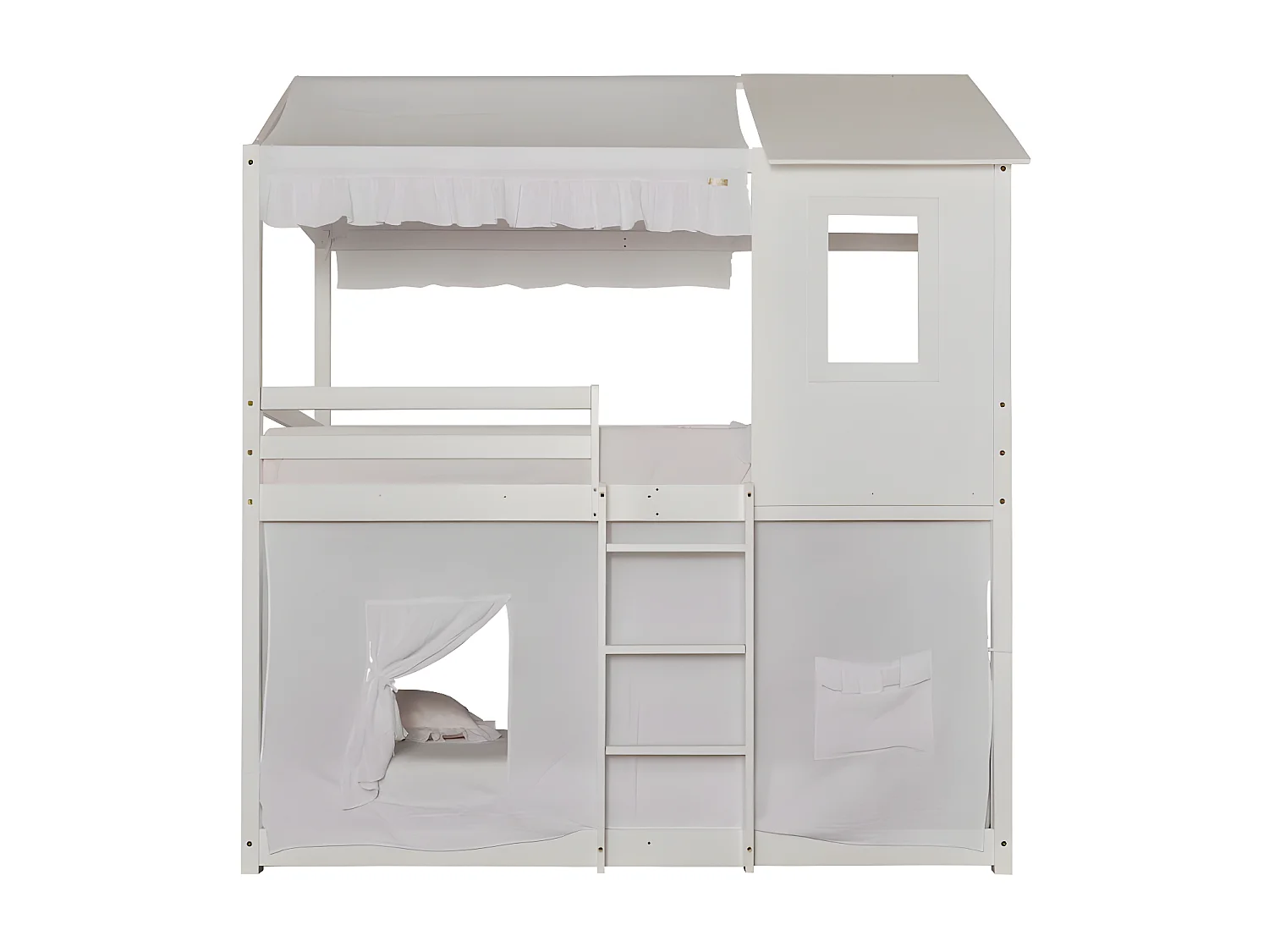Tetto per il letto a castello Montessori cotone bianco 90x196cm