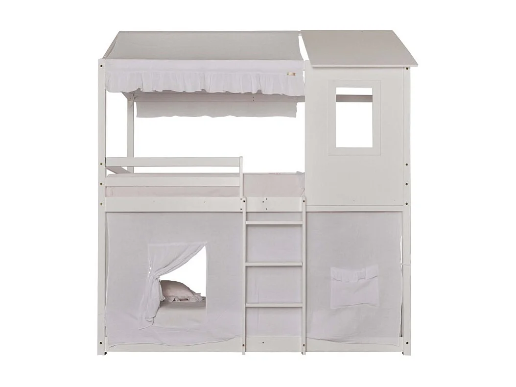 Tetto per il letto a castello Montessori cotone bianco 90x196cm
