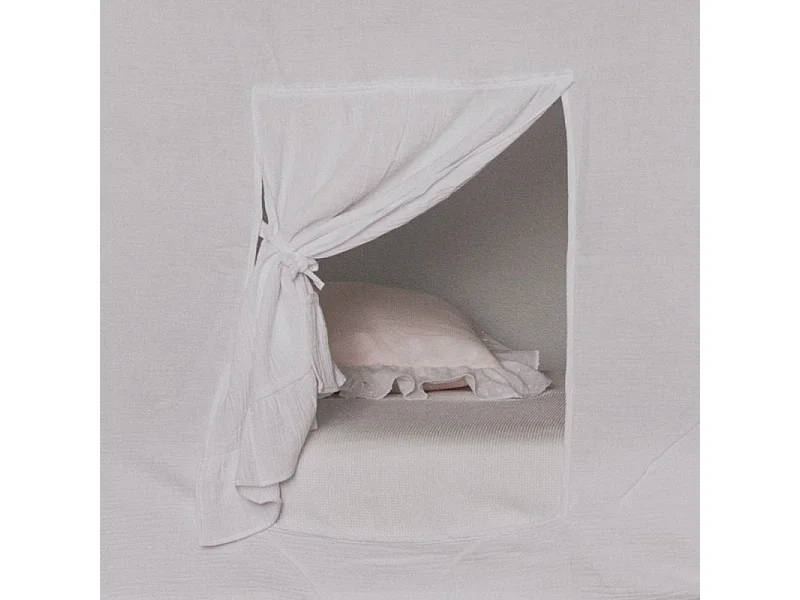 Tetto per il letto a castello Montessori cotone bianco 90x196cm