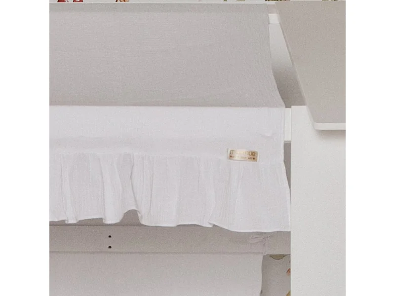 Tetto per il letto a castello Montessori cotone bianco 90x196cm