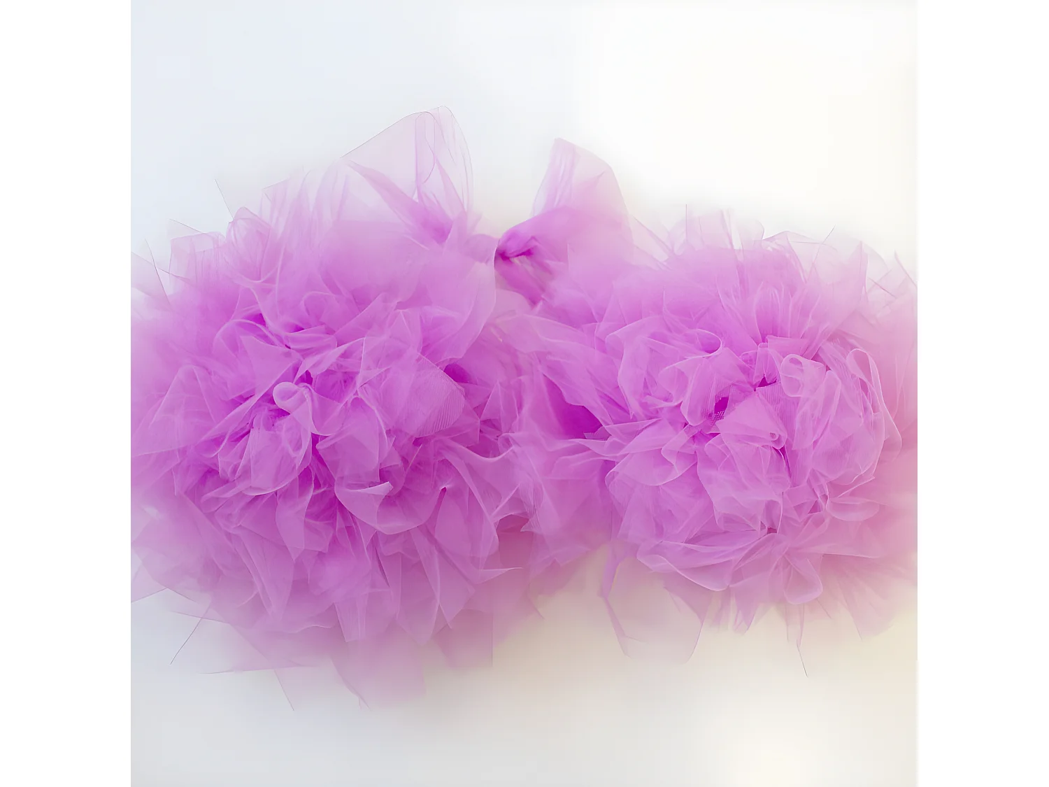 Pompons de tulle violet 20x20x120cm