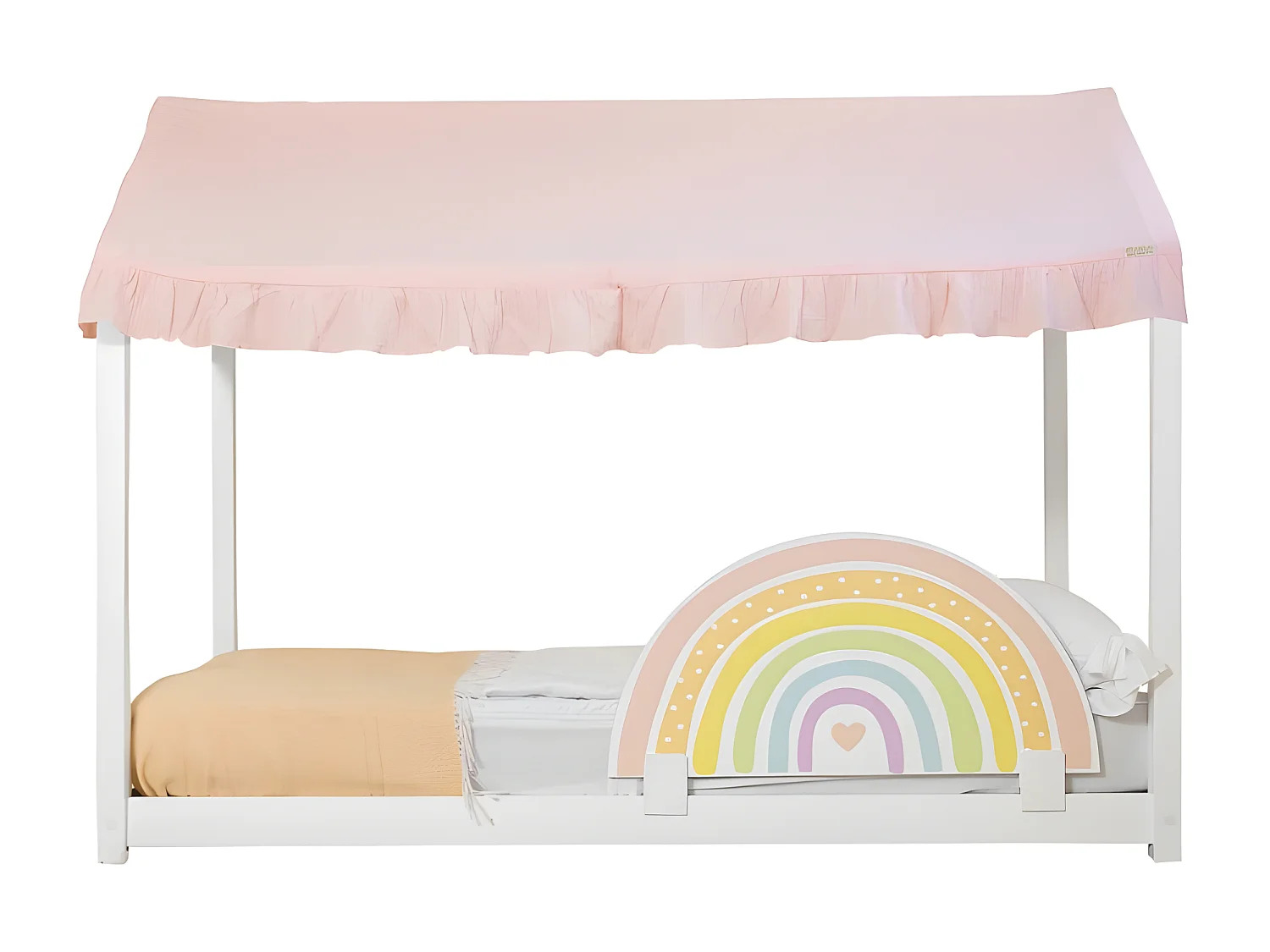 Ciel de lit Montessori coton rose 40x200,5x100cm