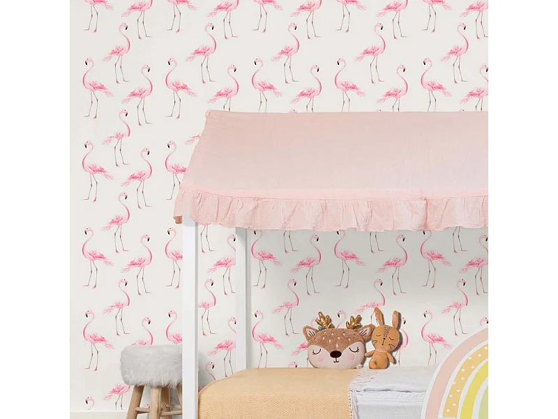 Tetto per il letto Montessori cotone rosa 40x200,5x100cm