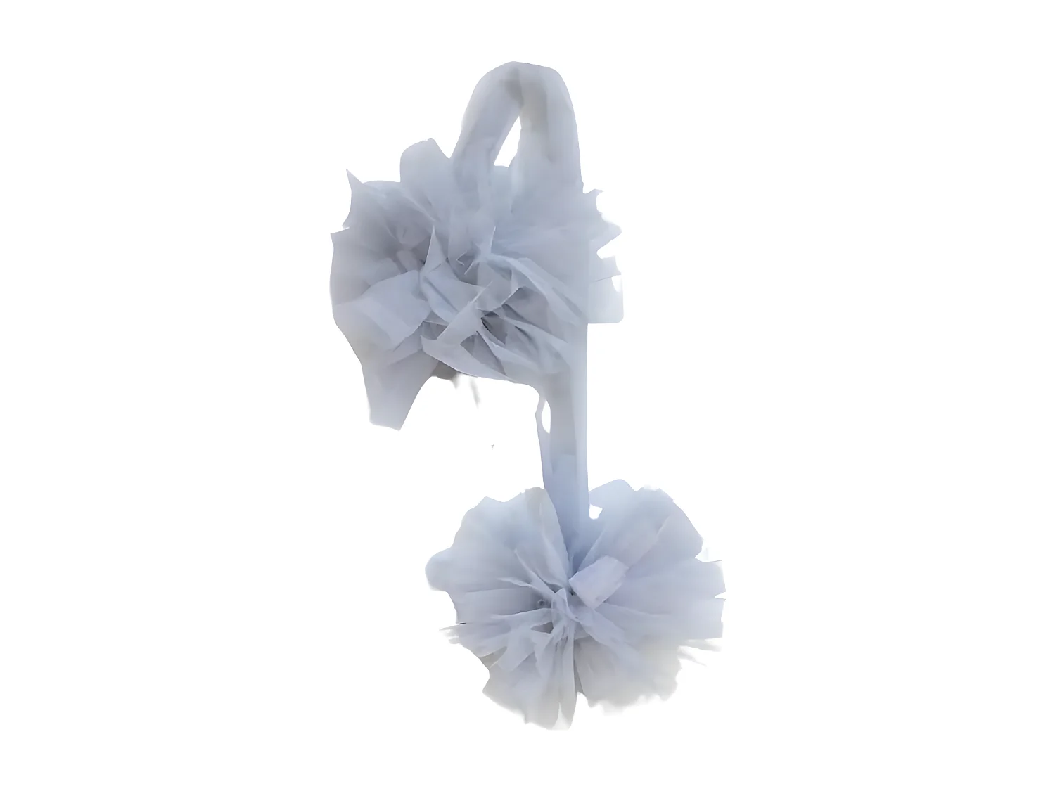 Pompones de tul gris 20x20x120cm
