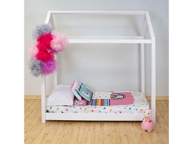 Pompons de tulle gris 20x20x120cm