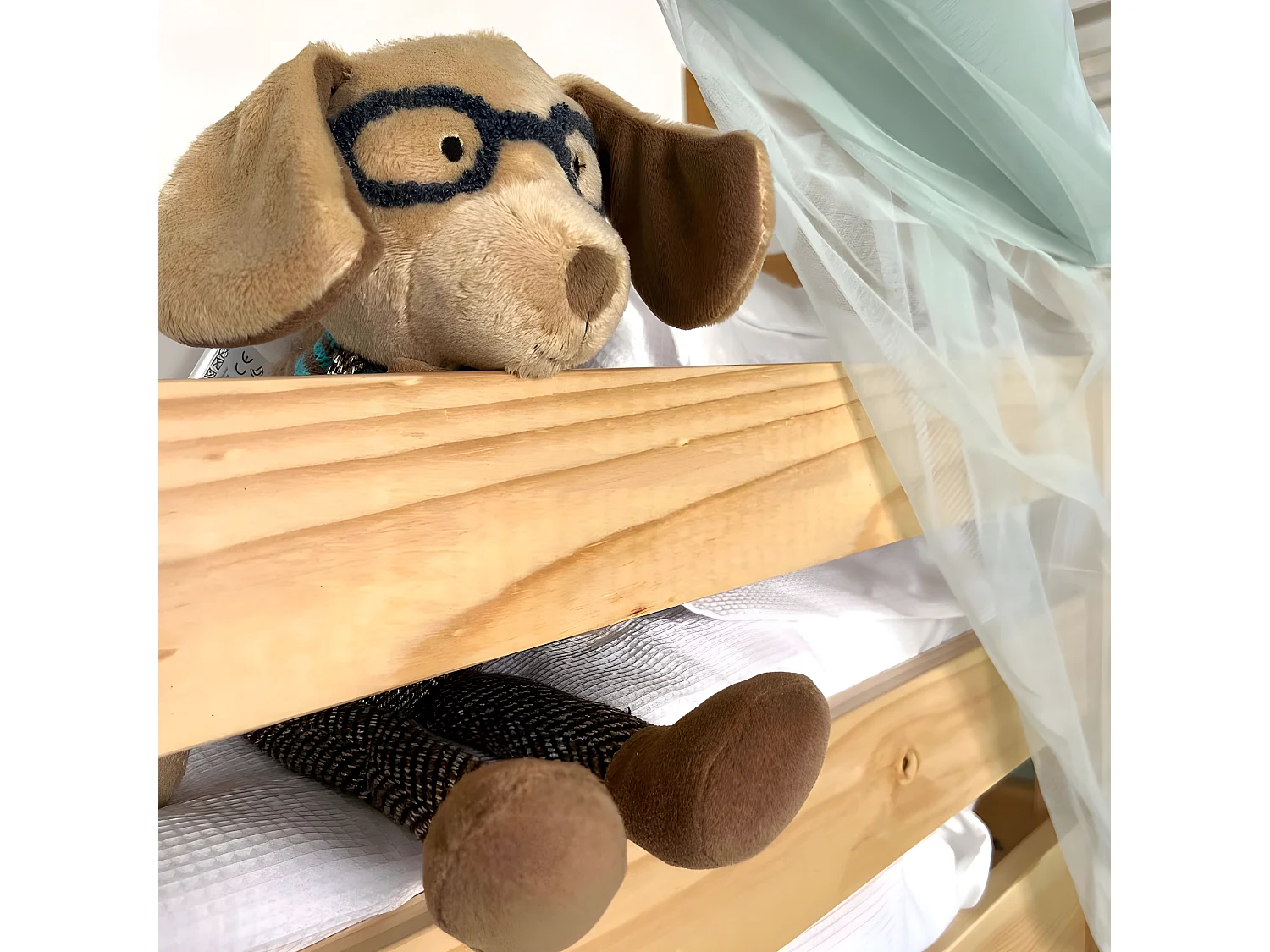 Betthimmel für Etagenbett Happy Tüll grün 208x202x98cm