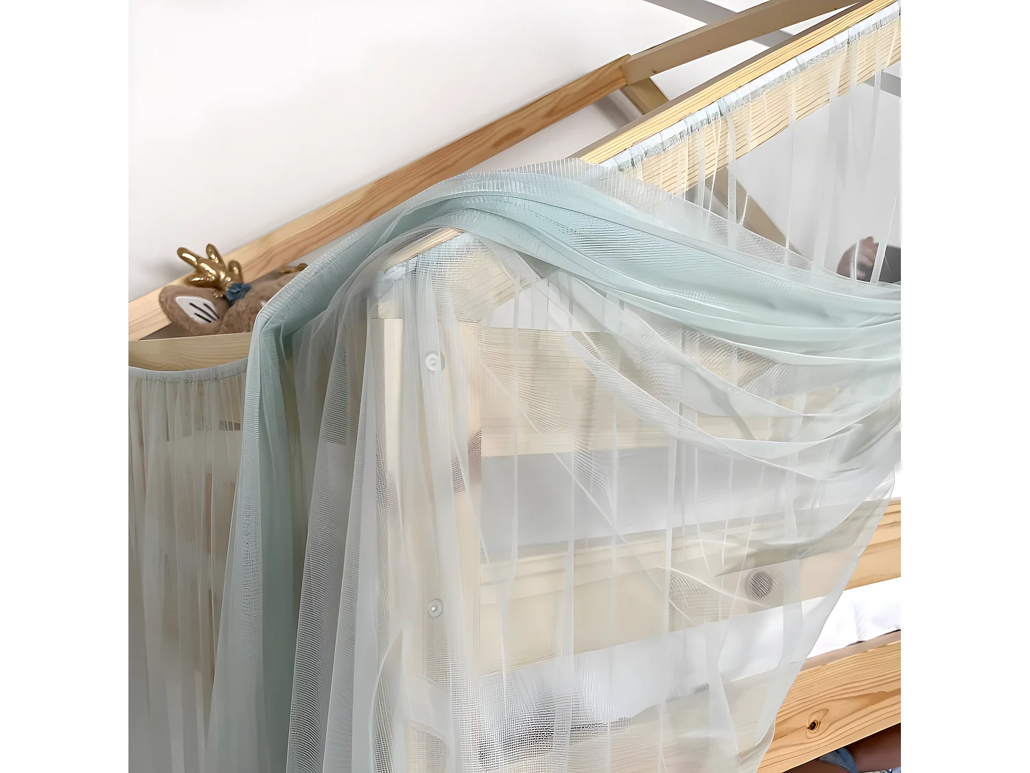 Techo para litera Happy Tul verde 208x202x98cm