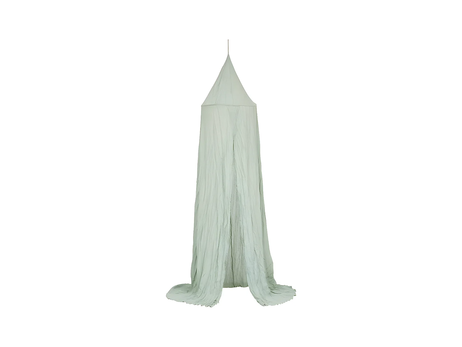 Ciel de lit en coton vert 350x250x50cm