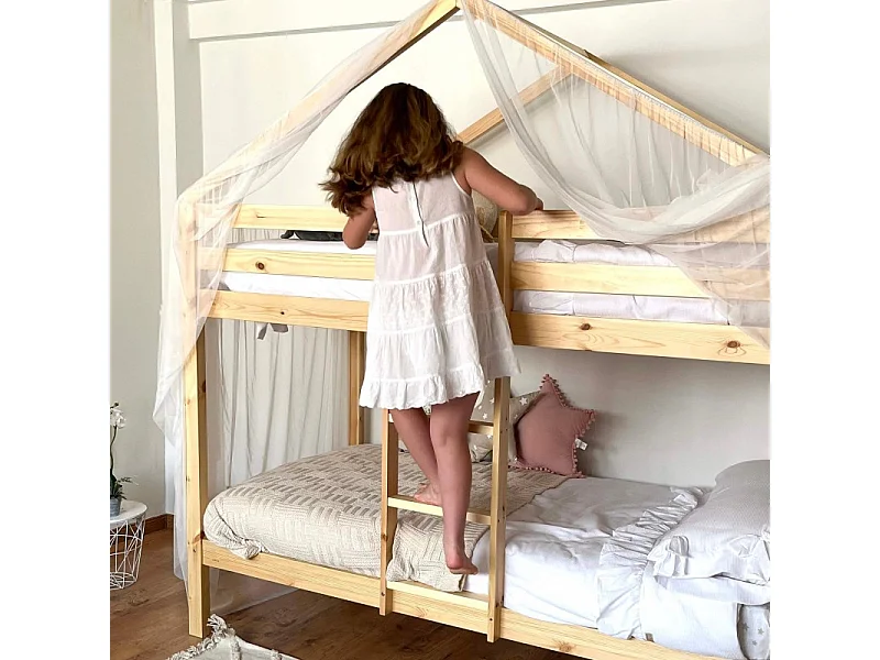 Hemel voor Happy stapelbed tule wit 208x202x98cm