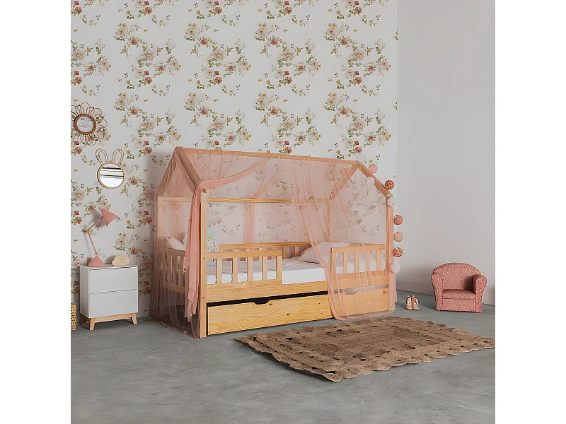 Baldacchino per Swayer e Montessori Tulle rosa vecchio 200x167cm