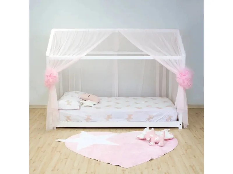 Pompons de tulle rose 20x20x120cm