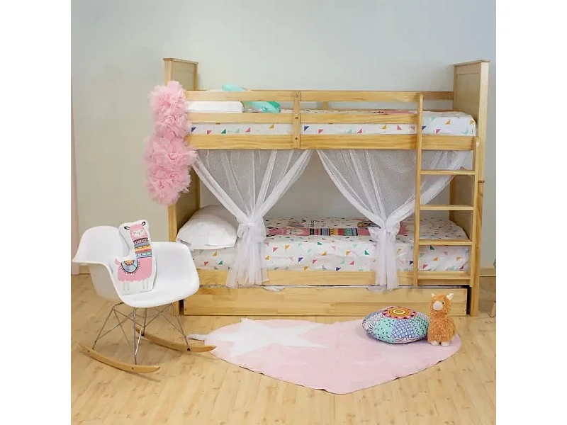 Pompons de tulle rose 20x20x120cm