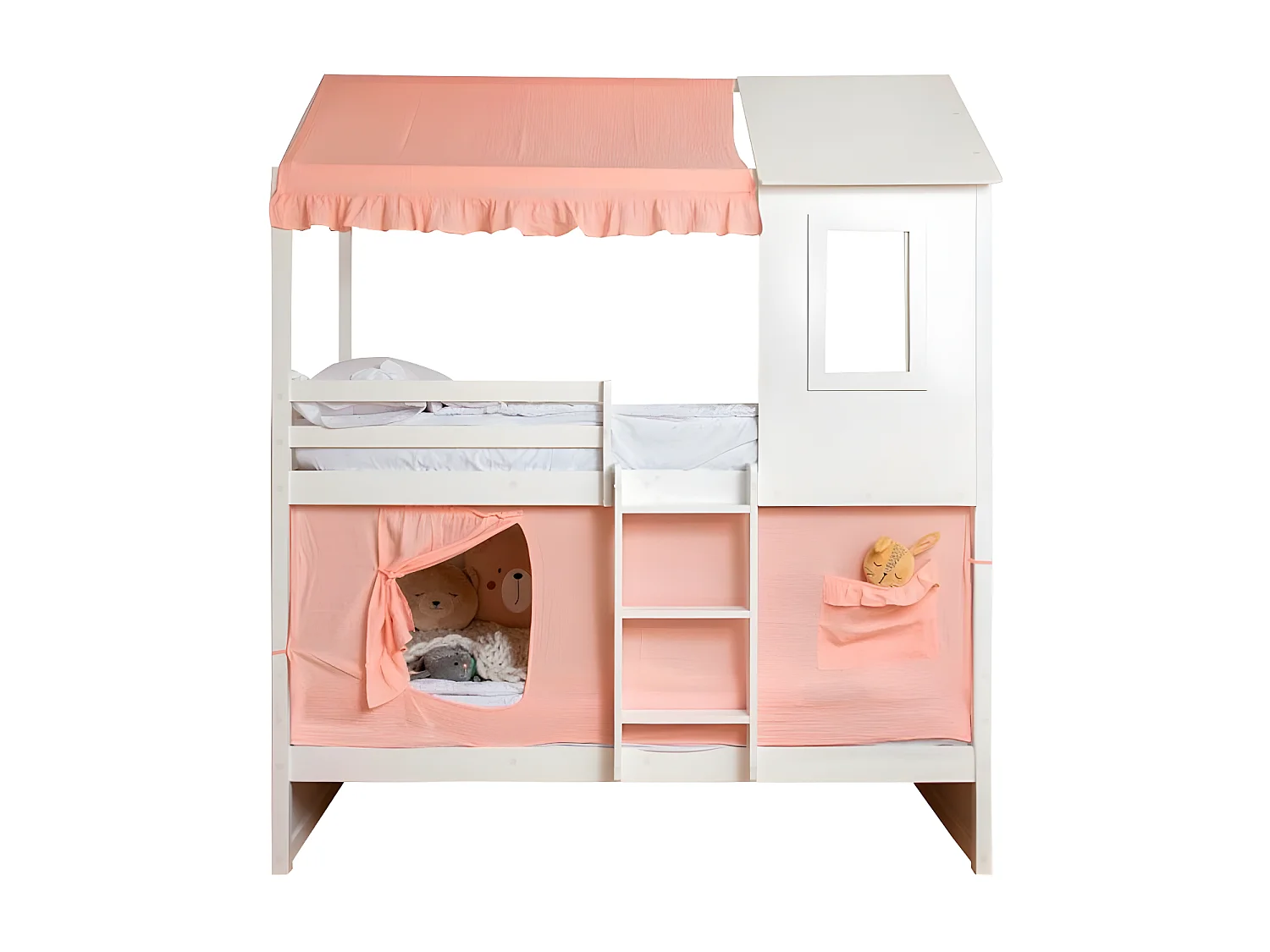 Tetto per il letto a castello Casita 105 cotone rosa 70x189/164x133cm