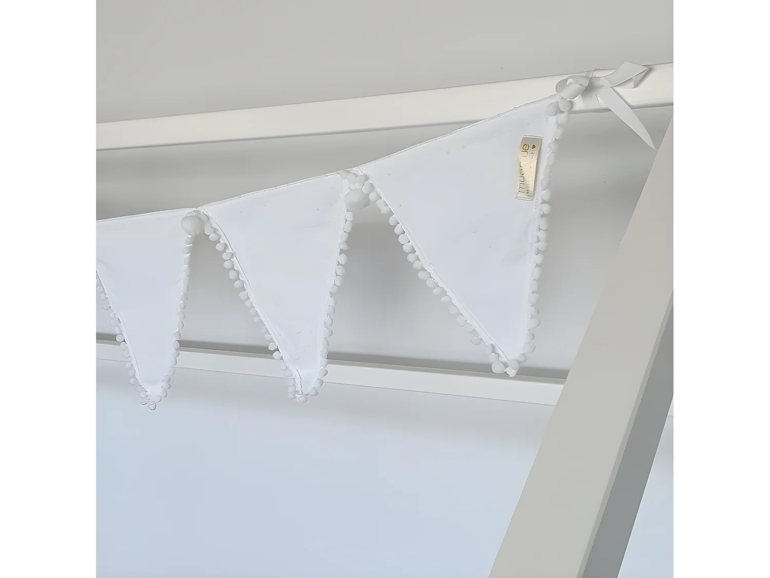 Wimpel Baumwolle weiß 160x25cm