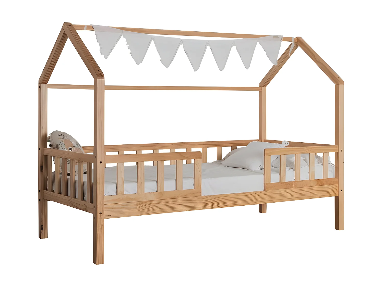 Galhardete de algodão branco 160x25cm