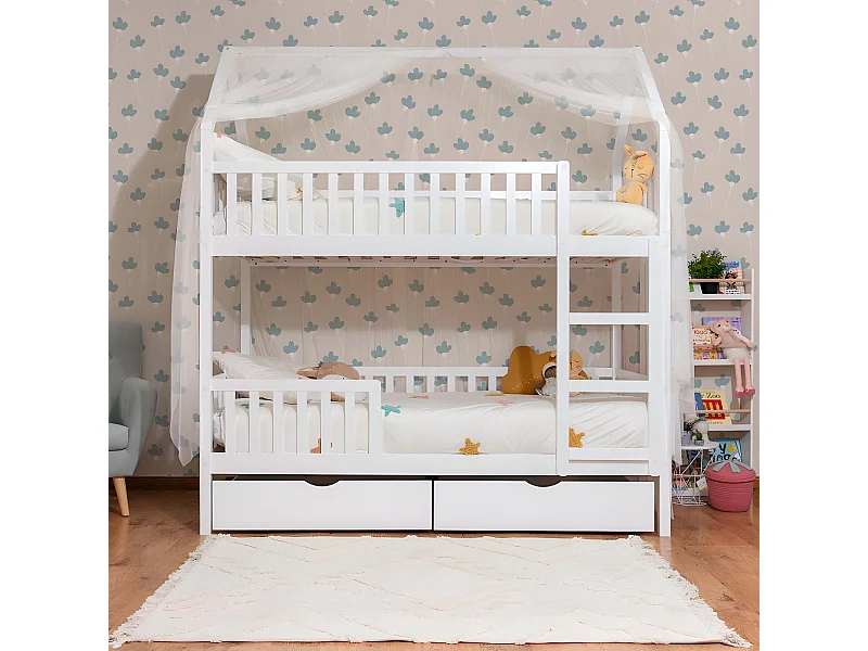 Techo para Litera Sawyer Tul blanco 201x201x97cm