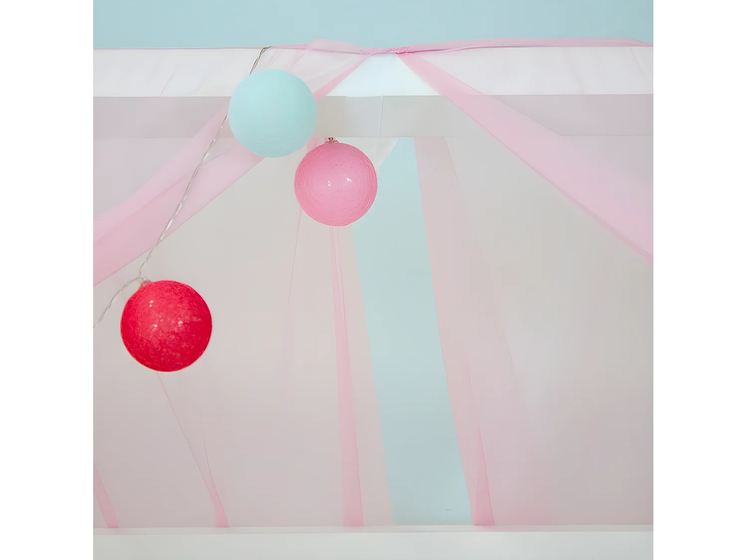 Baldacchino per Swayer e Montessori Tulle rosa 200x167cm