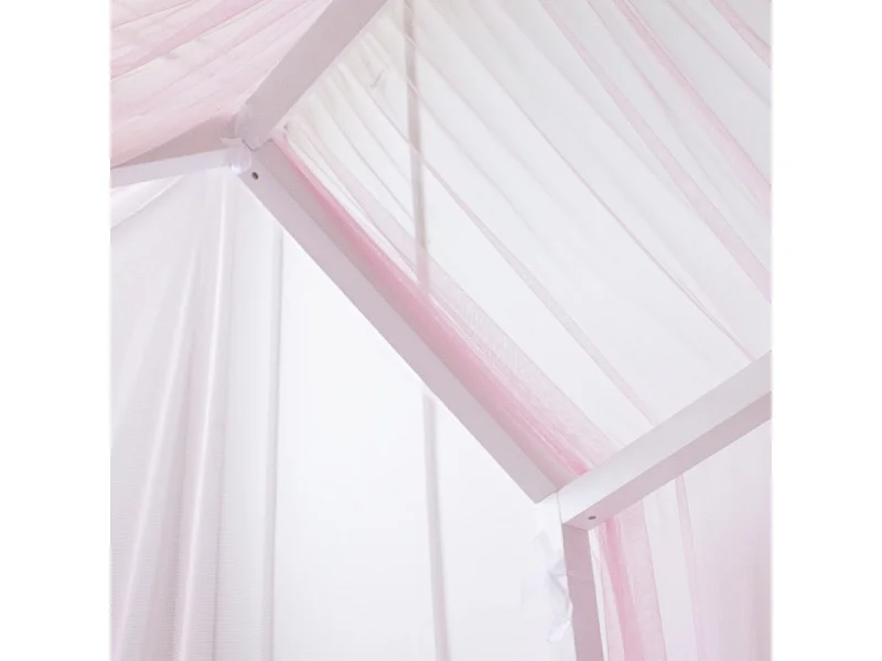 Cobertura para Swayer e Montessori em tule rosa 200x167cm