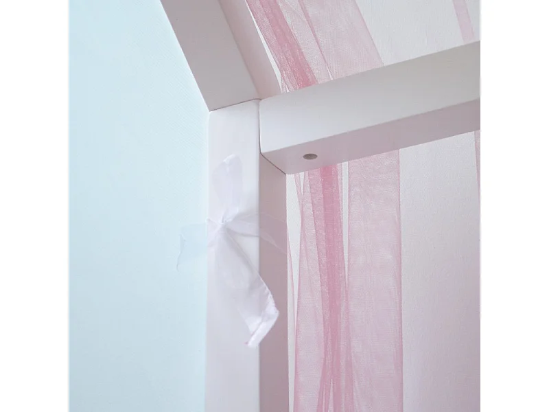 Cobertura para Swayer e Montessori em tule rosa 200x167cm