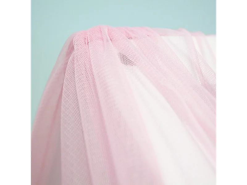 Cobertura para Swayer e Montessori em tule rosa 200x167cm