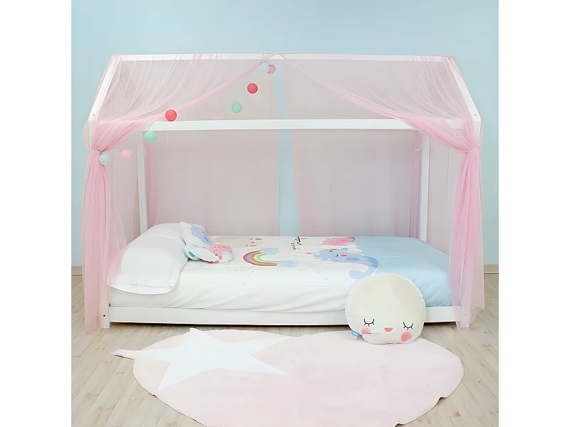 Baldacchino per Swayer e Montessori Tulle rosa 200x167cm