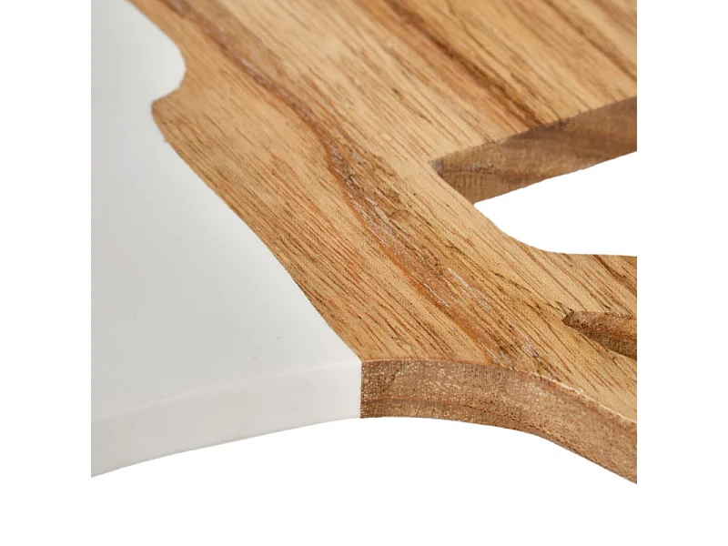 Plateau de présentation apéro 31 cm en résine et bois de teck - JEMMA